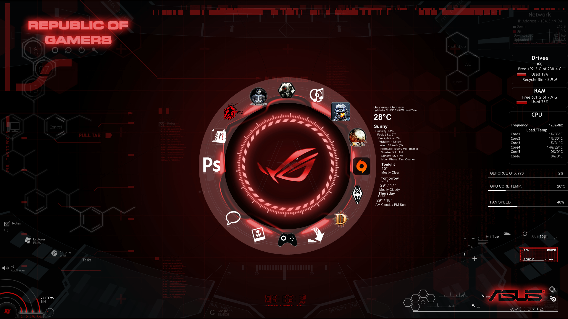 Rainmeter rog skin pack Rainmeter rog skin pack