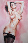 watercolor Painting Nude by Vincik