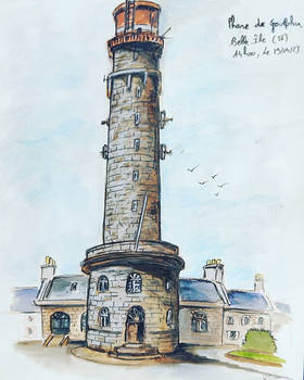 Sketch - Phare de Goulphar, Belle-Ile (France,56).