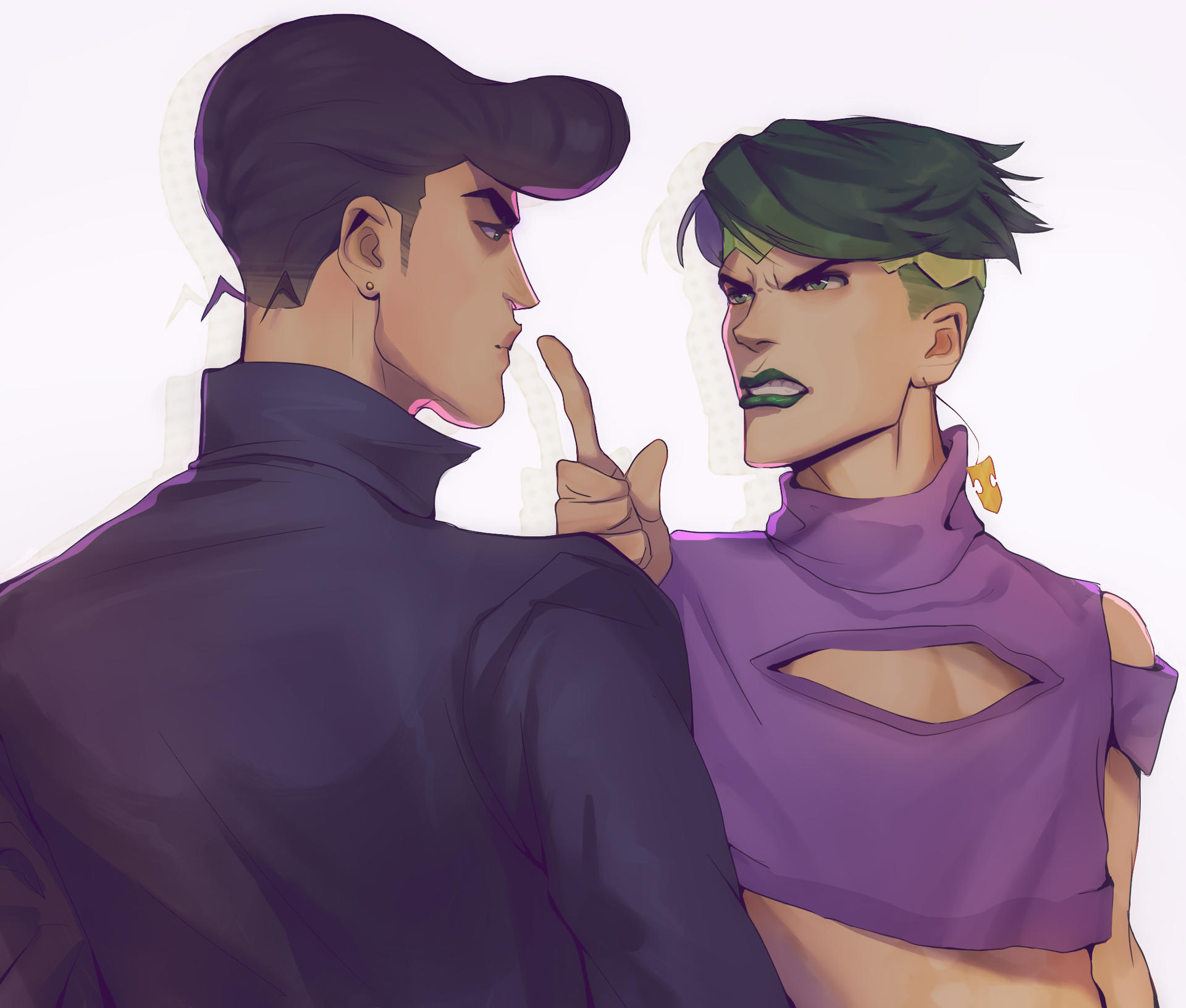 JOJO Josuke Higashikata and Rohan Kishibe by elionhardt on DeviantArt