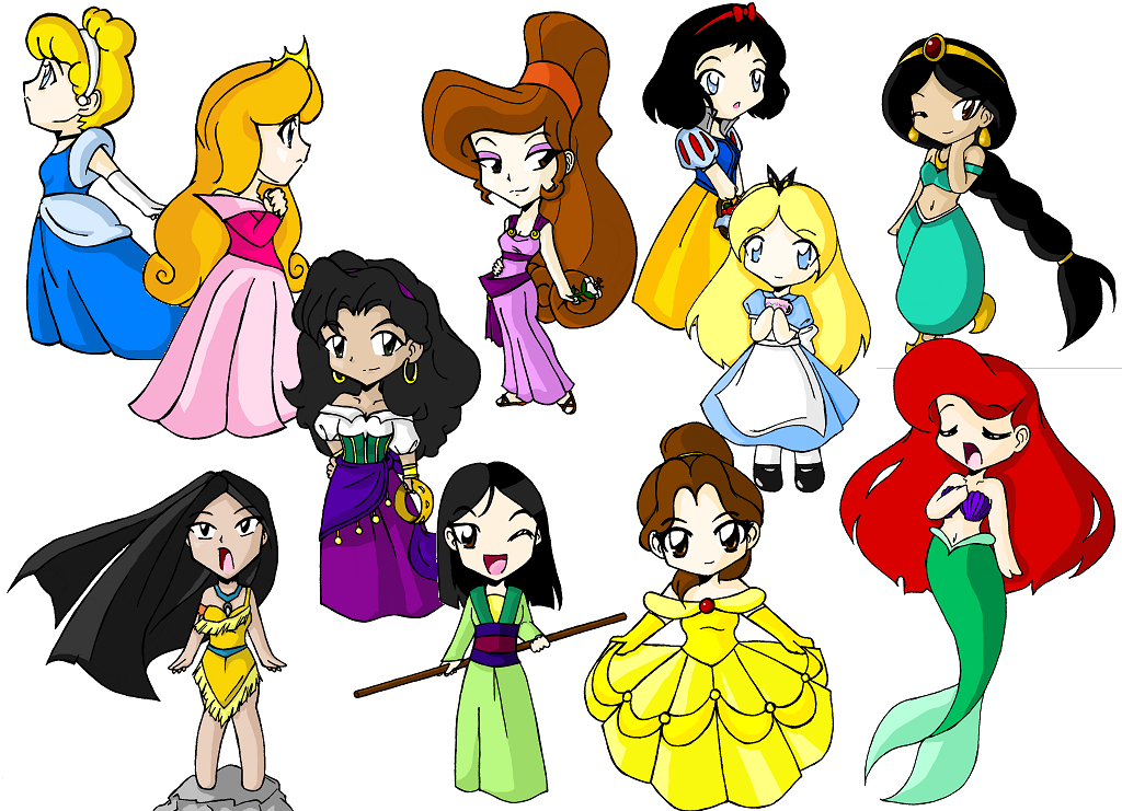 Chibi-princess-girls Disney by rebenke on DeviantArt