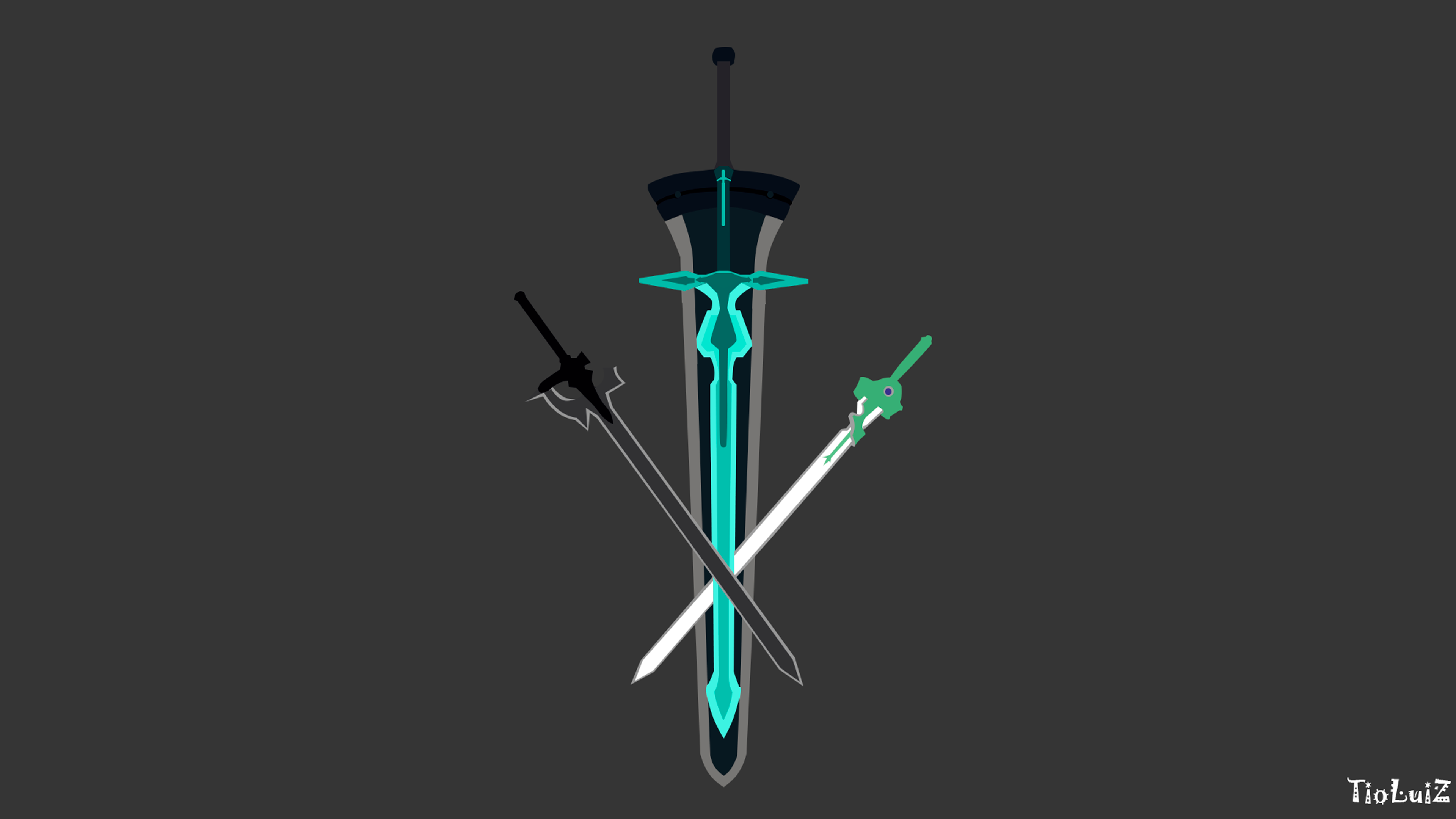 Sword Art Online, anime, sword, minimalism, simple background