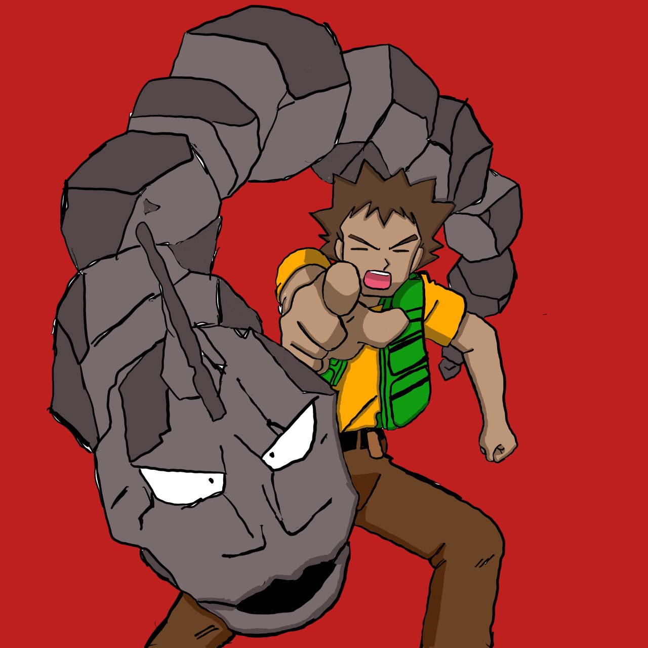 Download Pokémon Characters With Onix Wallpaper