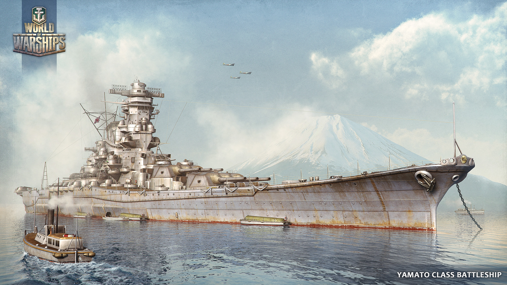 Yamato Battleship World of Warships illustration