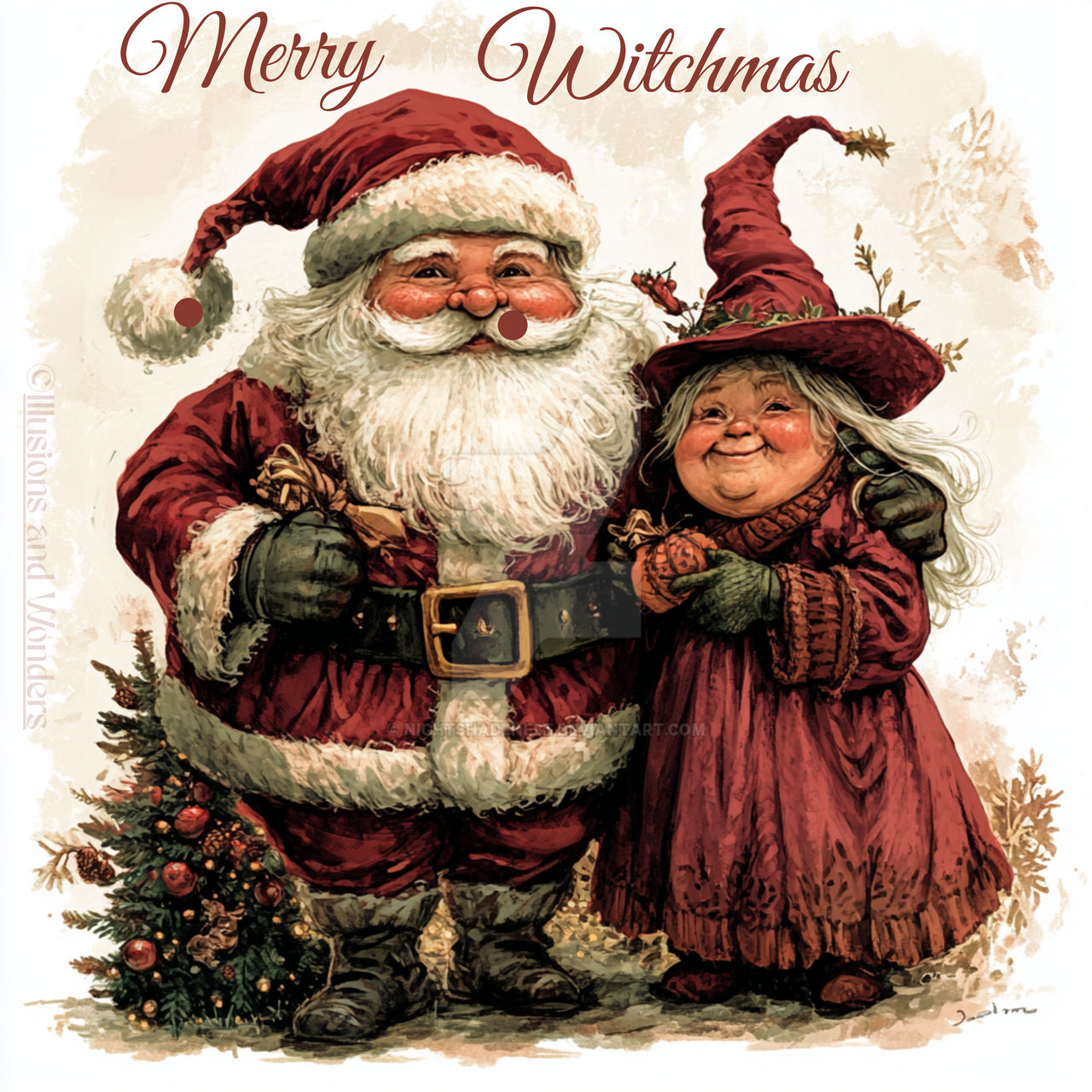 Witcher Santa Santa and Witch Christmas Duo by Nightshadenest on DeviantArt