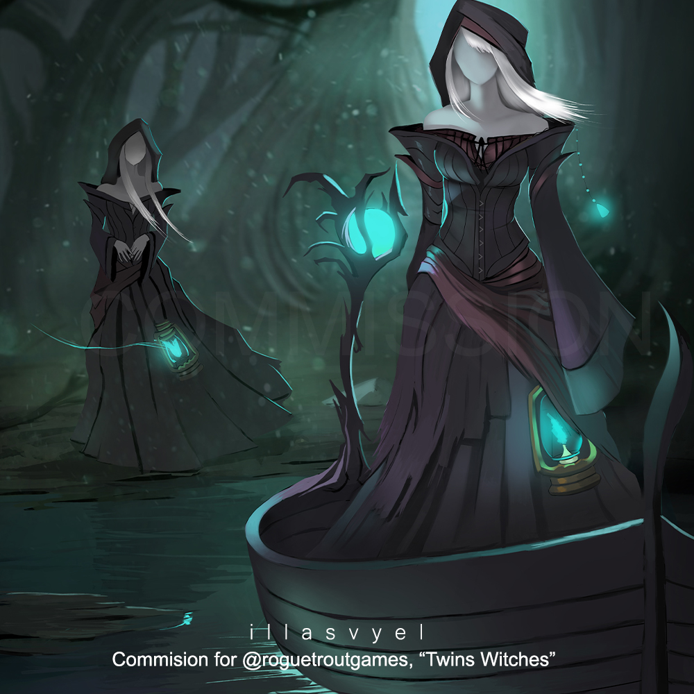 Witch Frame Face Less Twins faceless witches by illasvyel on DeviantArt