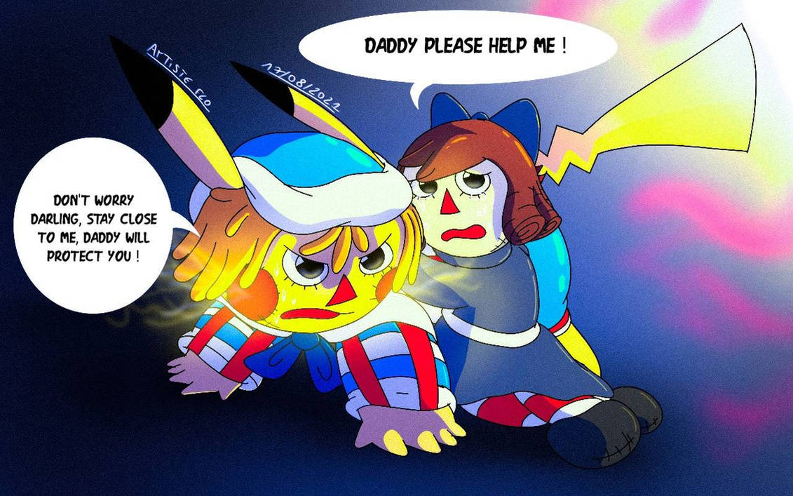 Pikachu Randy Pikachu Raggedy Andy and Raggedy Penny by 185480 on DeviantArt