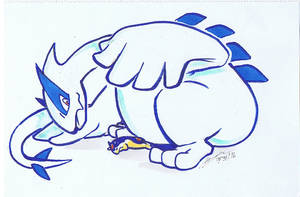 Inktober 2016: Lugia and Quilava