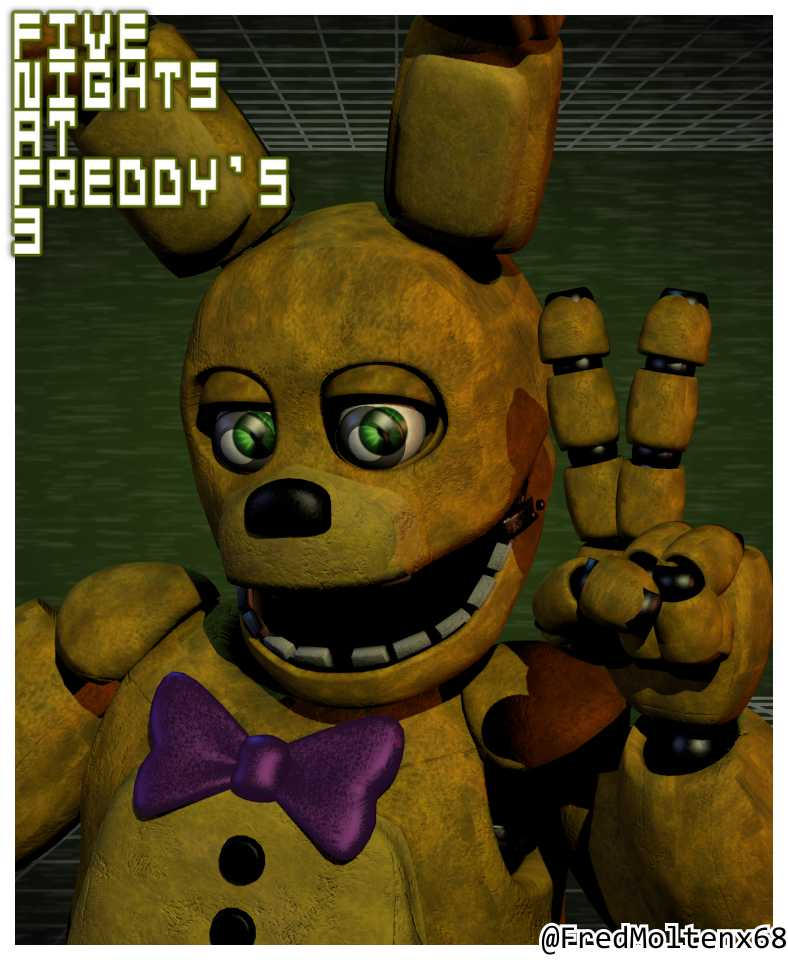 Spring Bonnie Sticker SpringBonnie Poster ig by moltenFred69 on DeviantArt