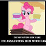 Pinkie Pie Assaulting With Cake