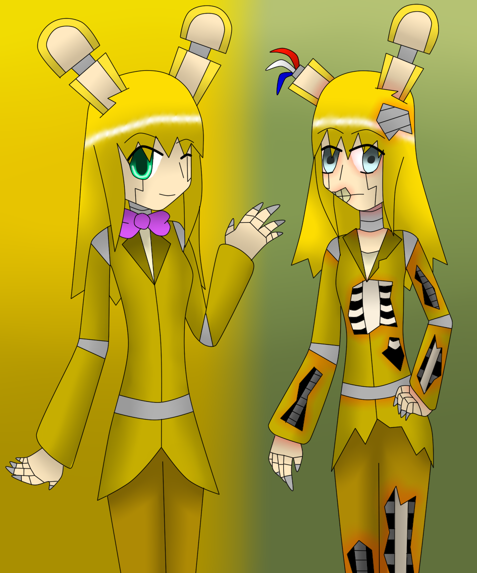 Spring Trap X Roxanne Springbonnie and Springtrap by DracoAquarius on DeviantArt