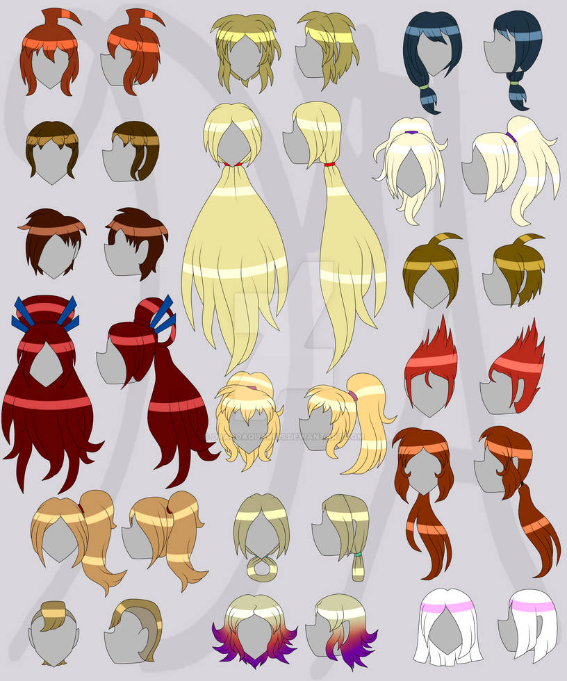 Danganronpa OCs Hairstyles (Remake) by DracoAquarius on DeviantArt