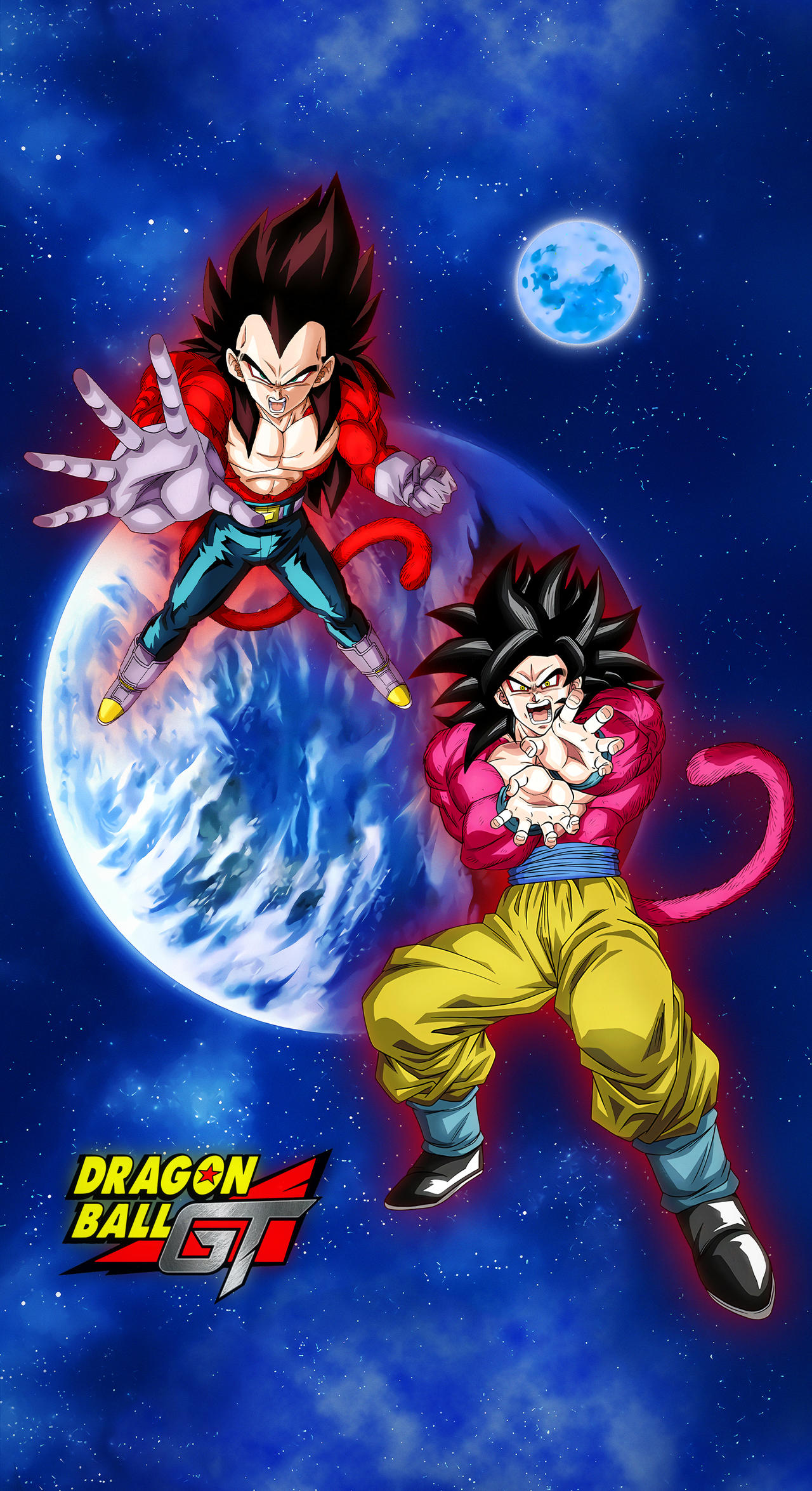 SSJ4 Goku and Vegeta Wallpaper by clannadan on DeviantArt
