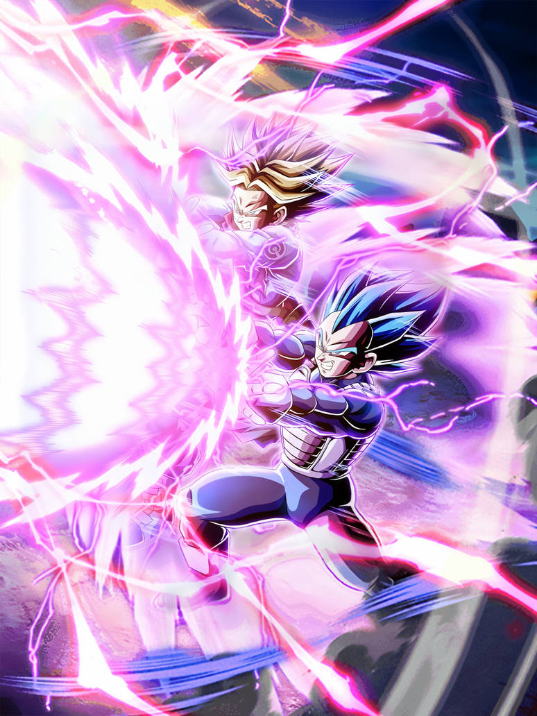 SSB Vegeta and SSJ Trunks (future) (Dokkan Battle) by clannadan on ...