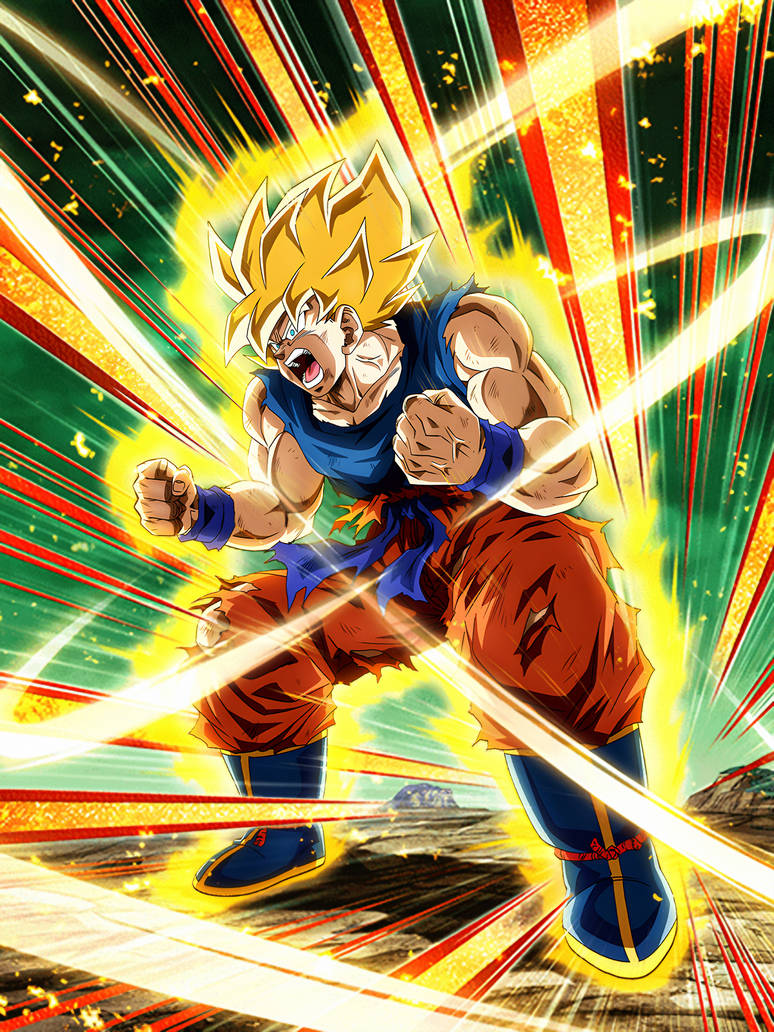 SSJ Goku (Rage) (Namek) (Dokkan Battle) HD by clannadan on DeviantArt
