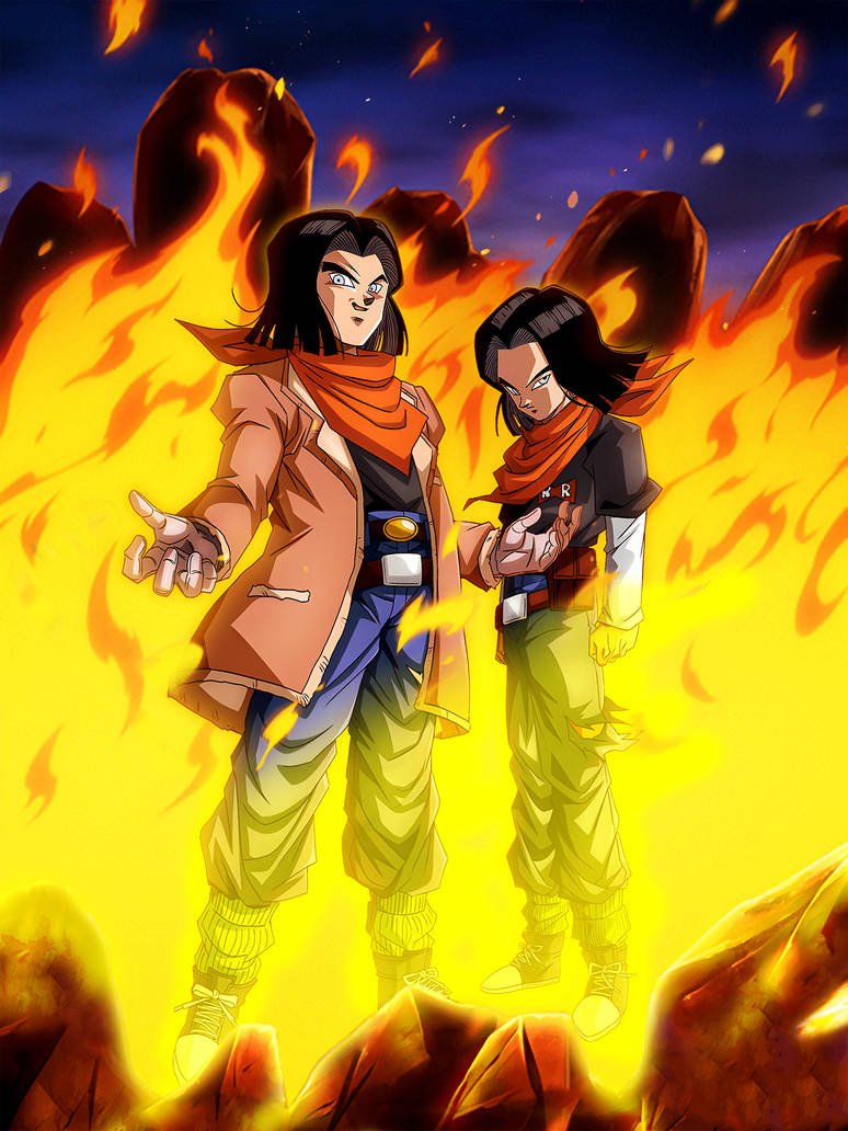 Android 17 and Hellfighter 17 (Dokkan Battle) HD by clannadan on DeviantArt