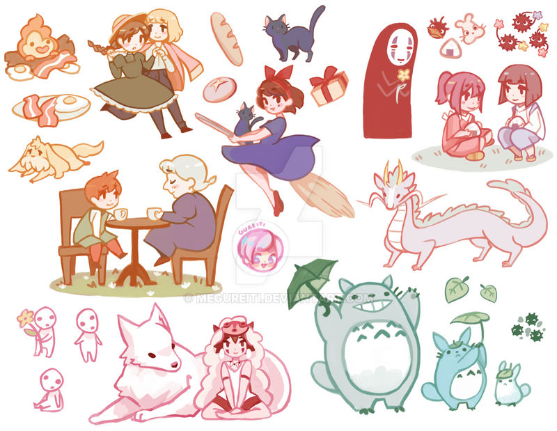 Studio Ghibli sticker set! by megureiti on DeviantArt