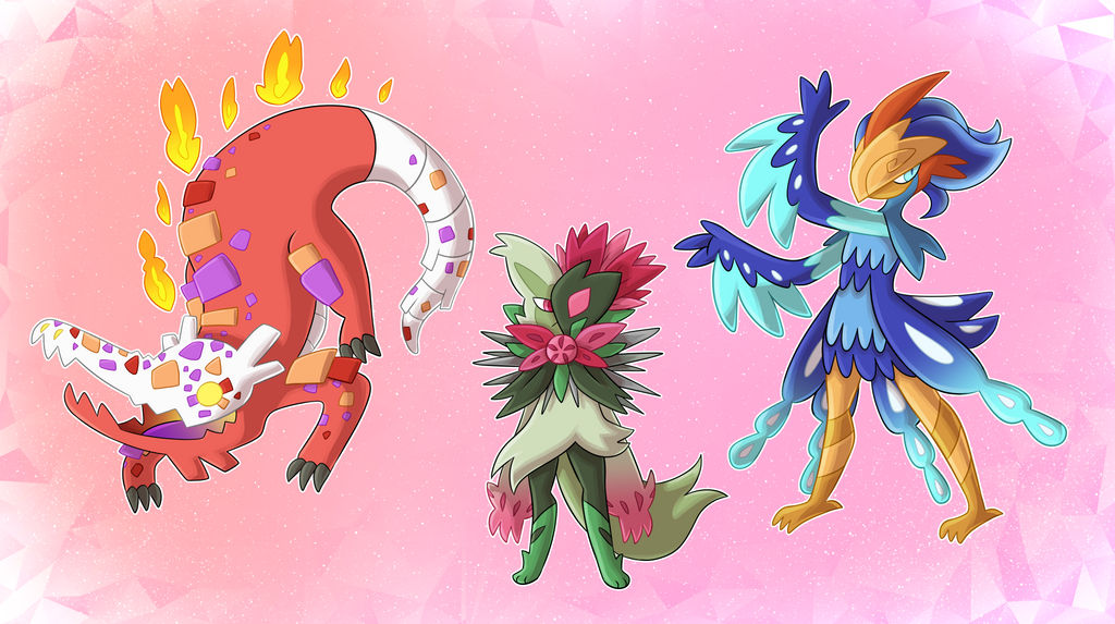 Pokemon Scarlet Violet - Starters Evo Redesign by ZeTrystan on DeviantArt