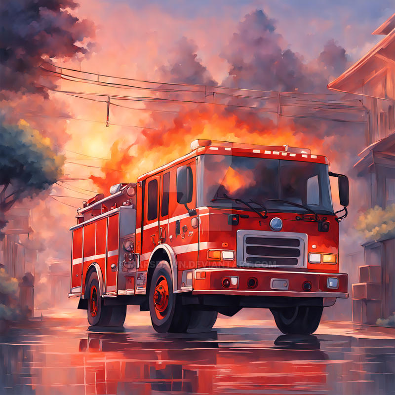 Deviantart Fire Engine Fire Truck on Fire by Marsdawn on DeviantArt