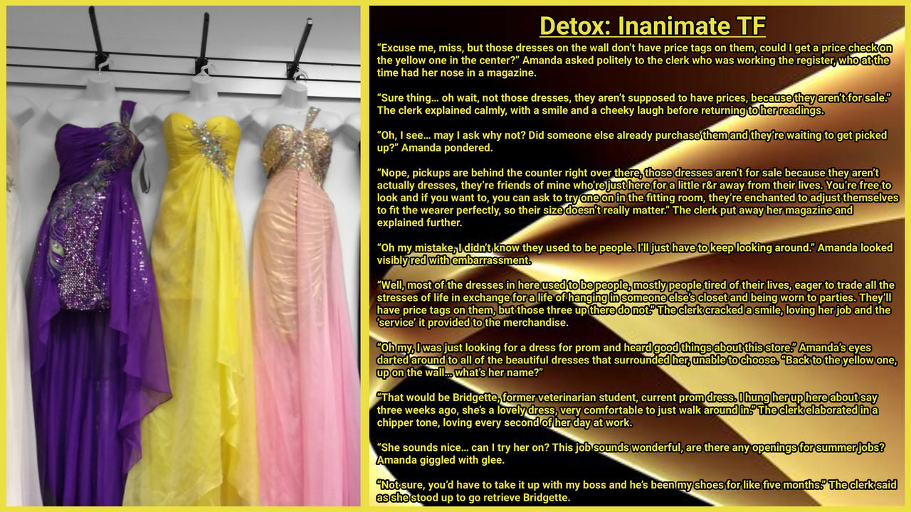 Detox: Inanimate TF by FRKsyll on DeviantArt