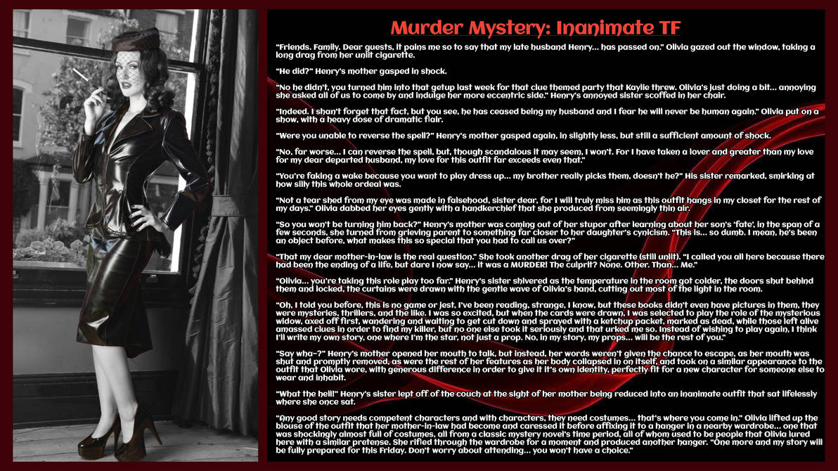 Murder Mystery: Inanimate TF by FRKsyll on DeviantArt