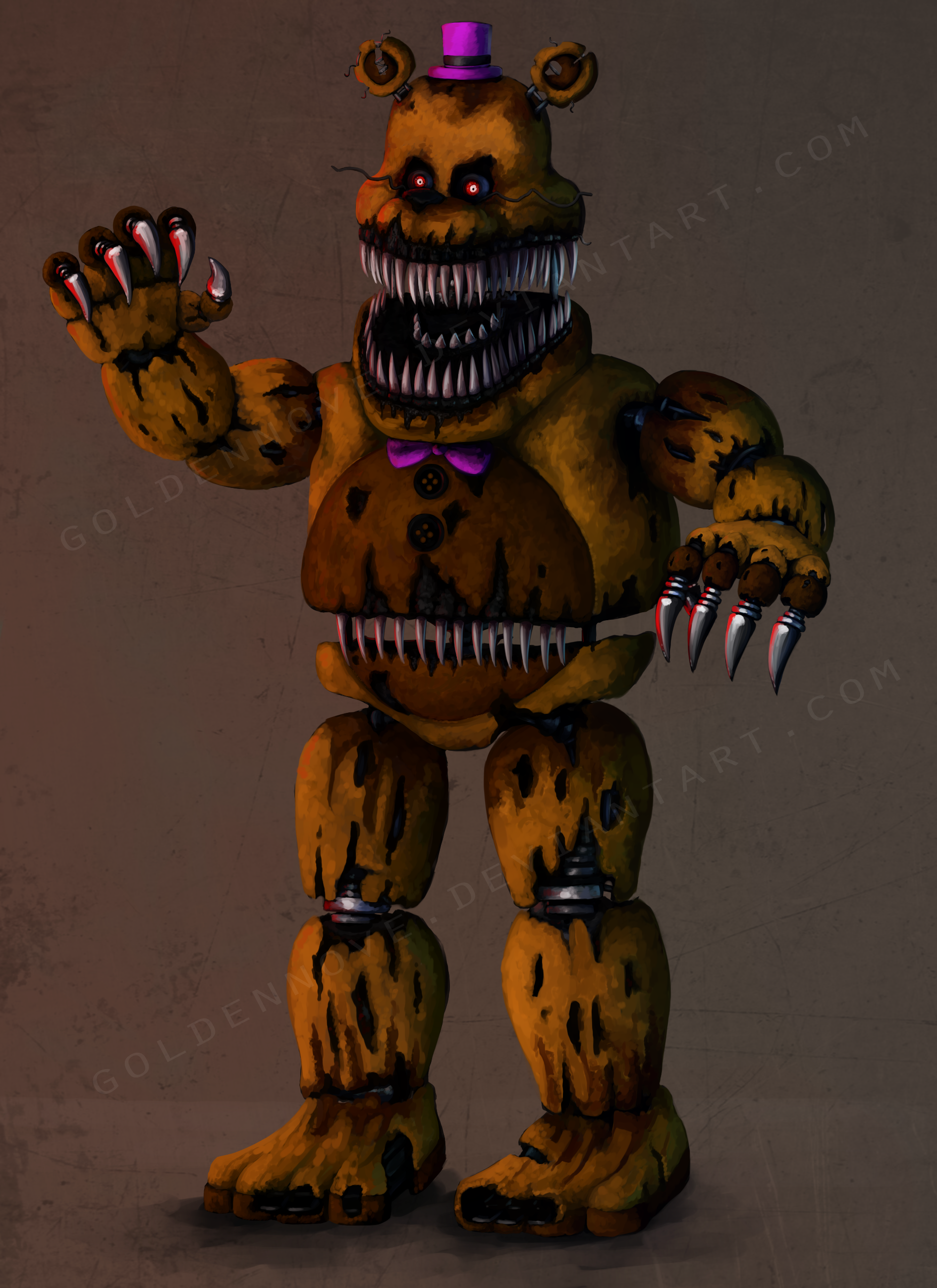 Nightmare Fredbear (Fnaf 4) by DDolhon on DeviantArt