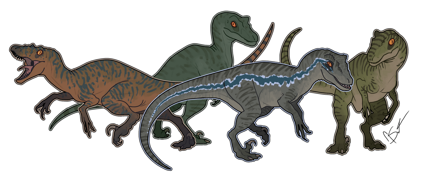 Raptor squad by GoldenNove on DeviantArt