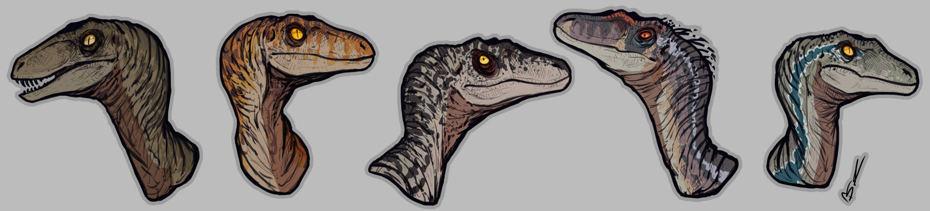Jurassic Park Raptors By Bluegekk0 On Deviantart 