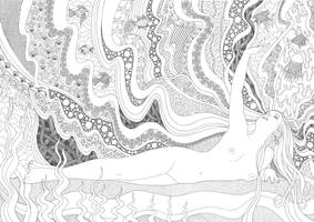Sea nymph (line art)