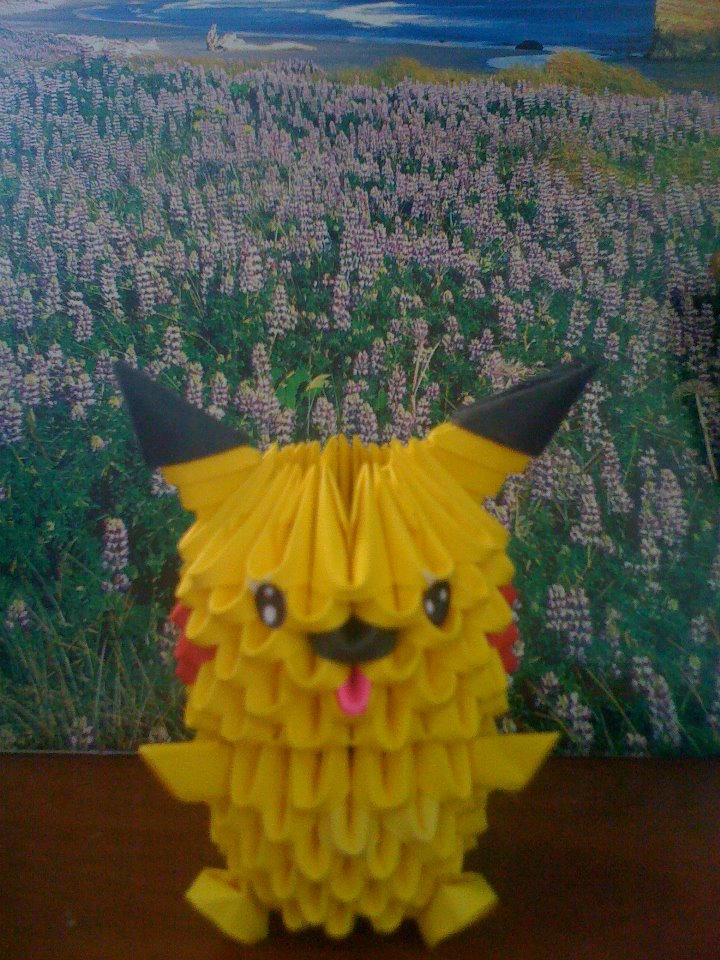 3D origami Pikachu