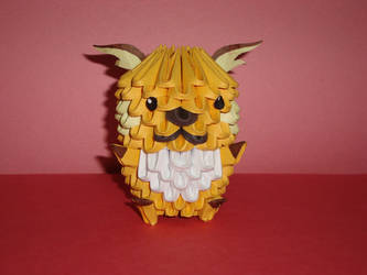 3D origami raichu