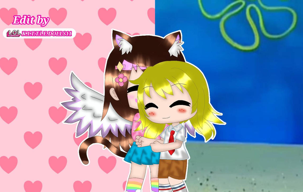 I hug my favorite character spongebob