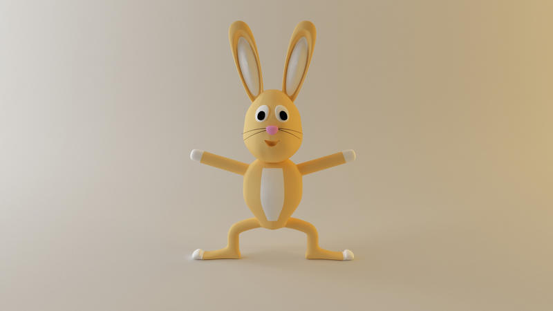 Smiling cartoon rabit full by koendemol on DeviantArt