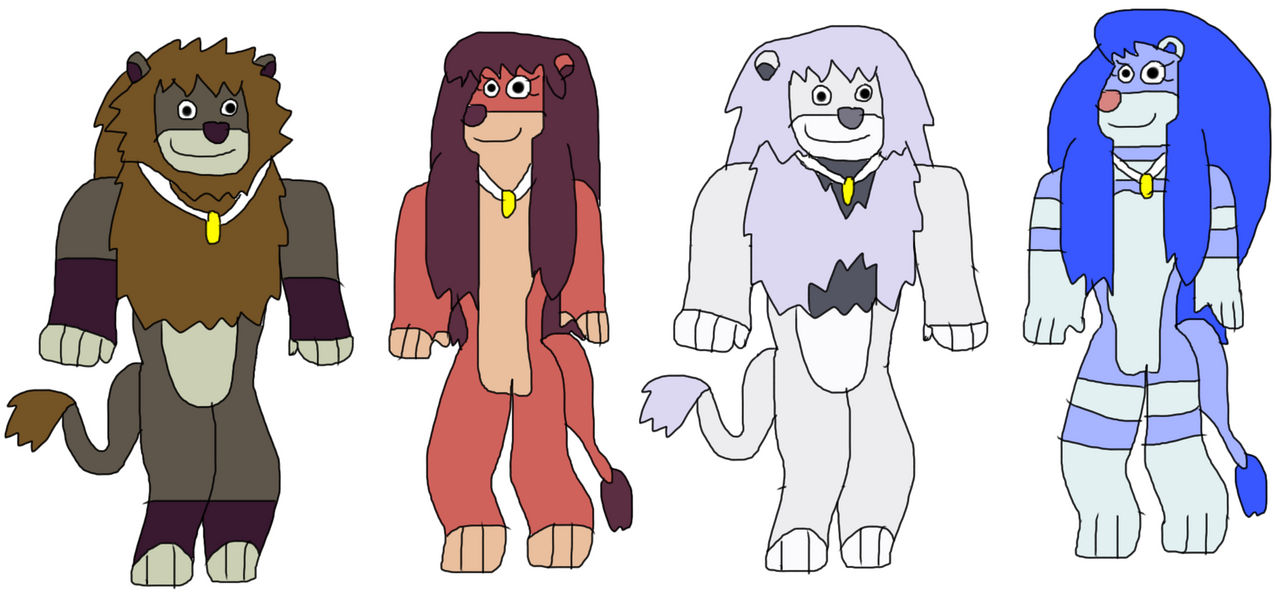 SKRF Anthro Toon Lions by jacobyel on DeviantArt