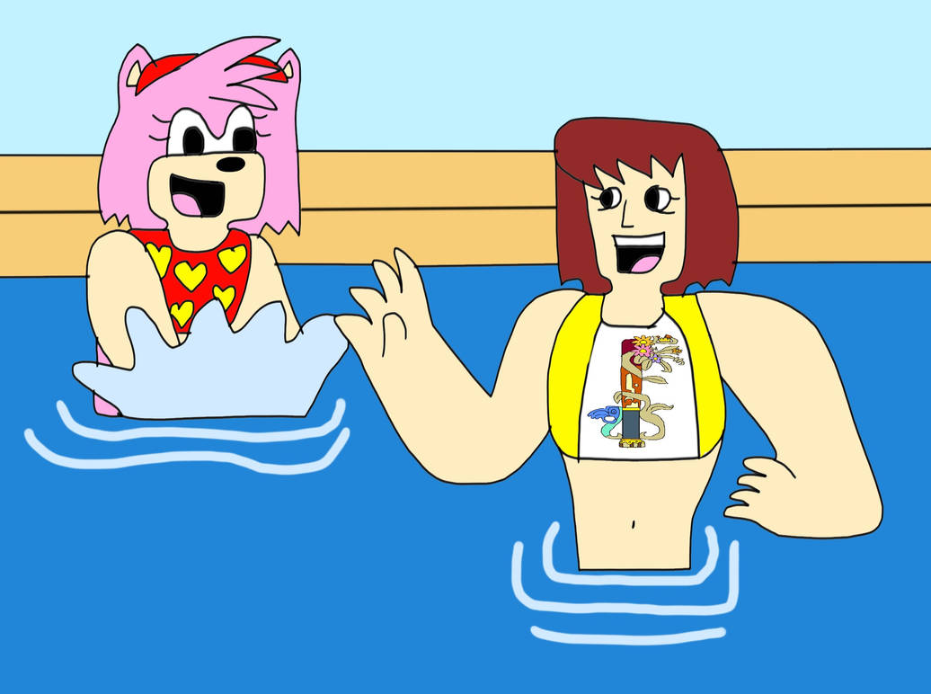 Amy Poolp Kairi and Amy's Pool Time by jacobyel on DeviantArt