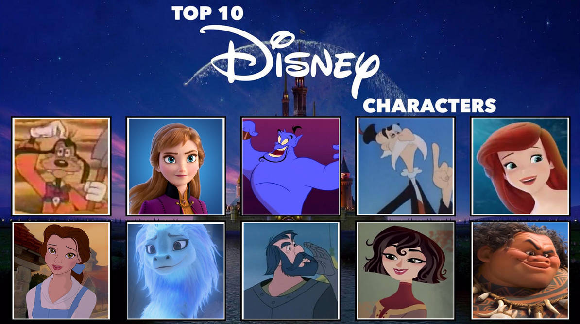 My Top 10 Disney Characters Meme by jacobyel on DeviantArt