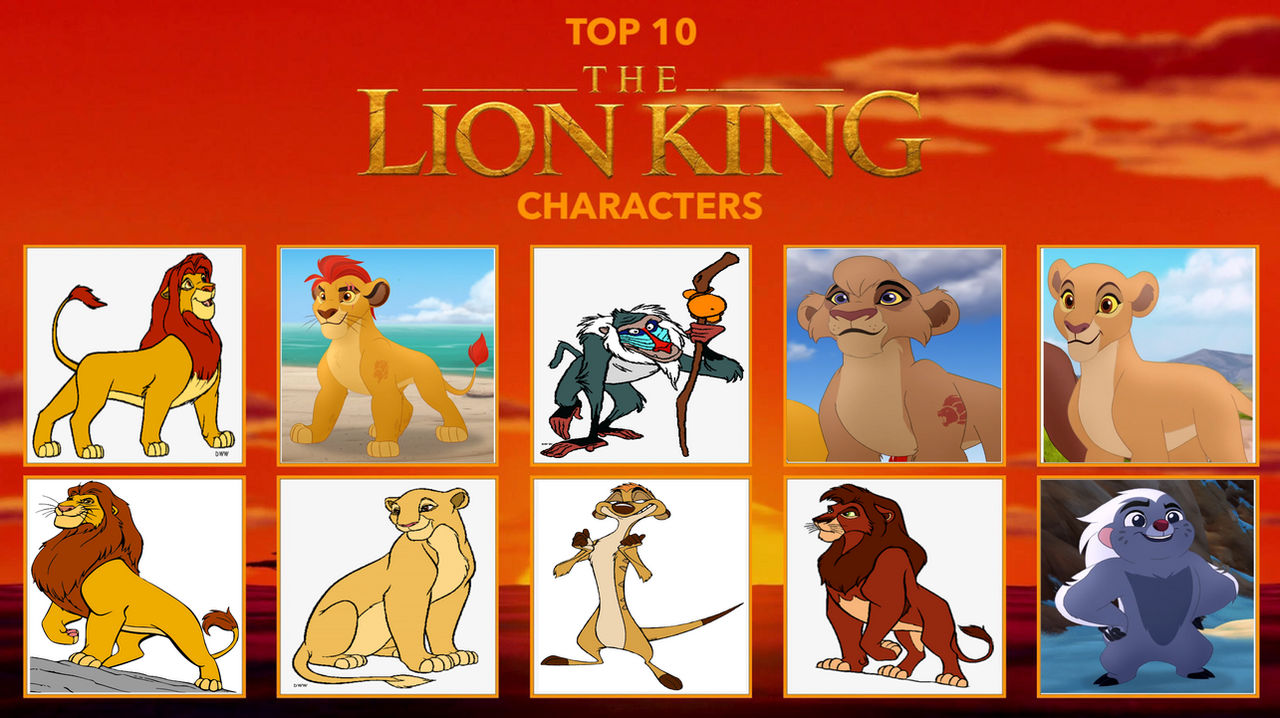 My Top 10 Lion King Characters Meme by jacobyel on DeviantArt