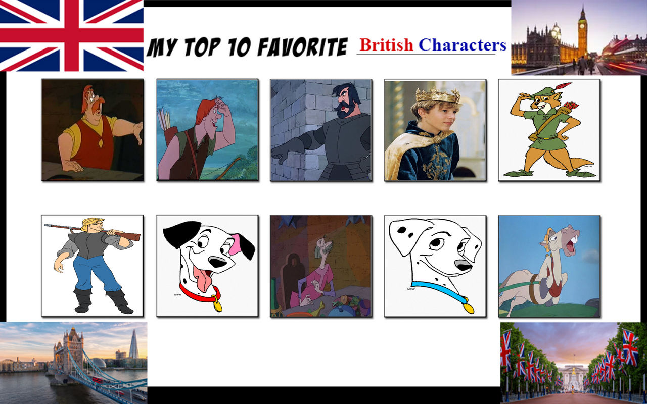 My Top 10 Favorite British Characters by jacobyel on DeviantArt