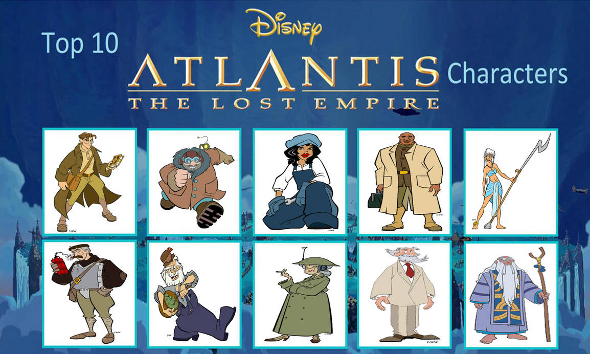 My Top 10 Atlantis Characters by jacobyel on DeviantArt