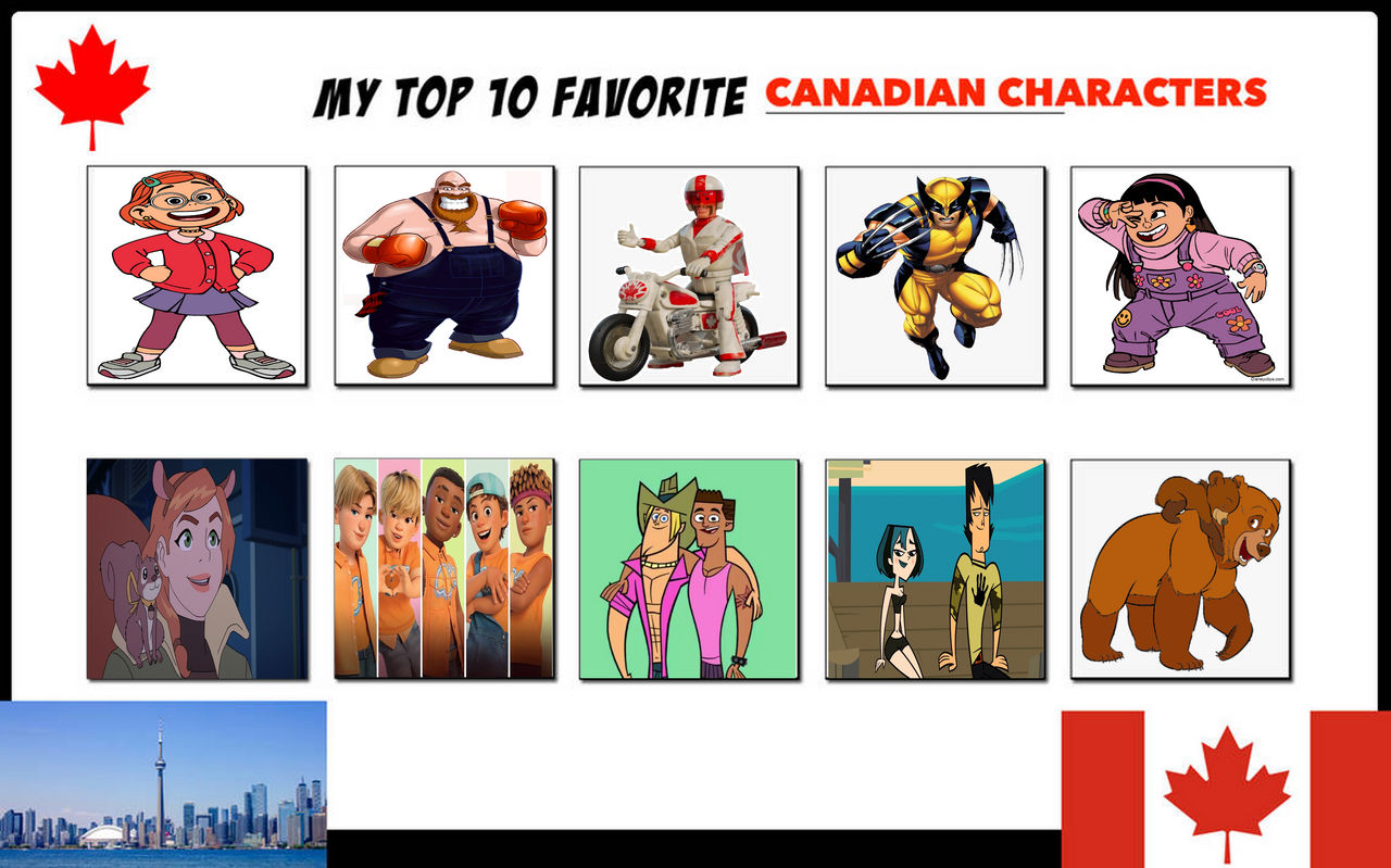 Canadian Characters My Top 10 Canadian Characters Meme by jacobyel on DeviantArt