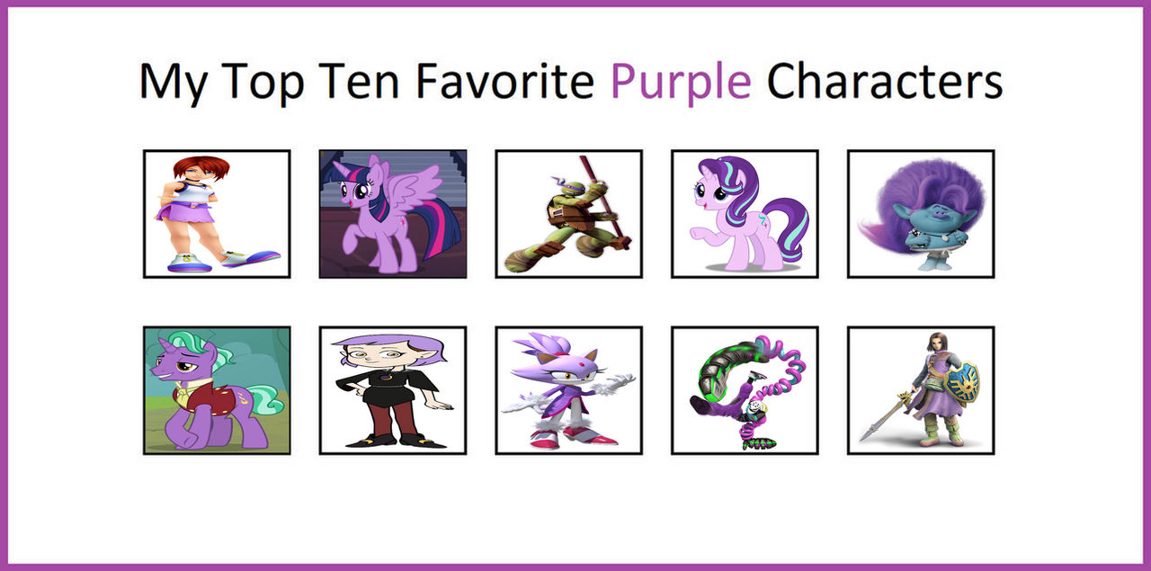 Purple Characters Rivals My Top 10 Favorite Purple Characters by jacobyel on DeviantArt