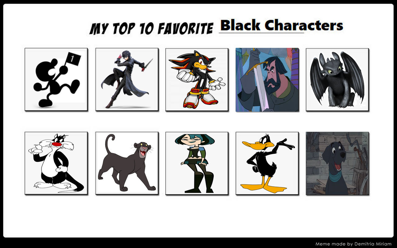 My Top 10 Favorite Black Characters by jacobyel on DeviantArt