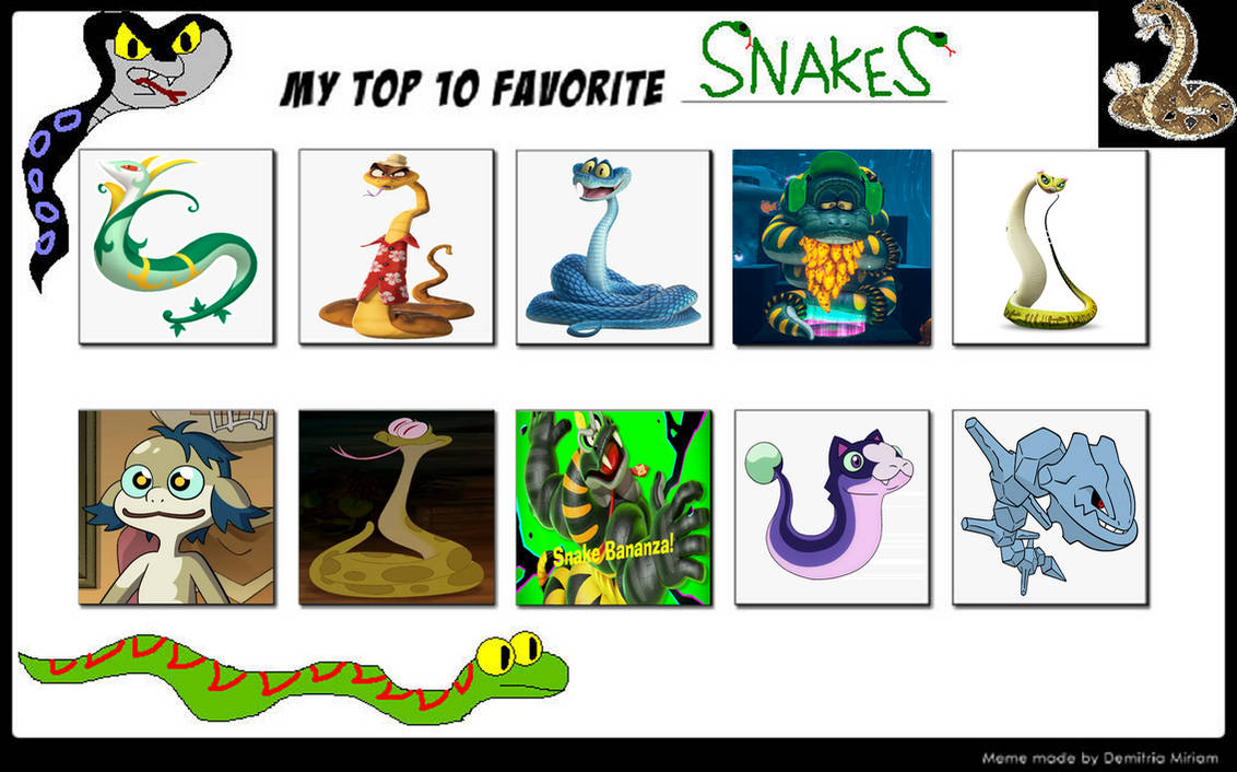 My Top 10 Favorite Snakes by jacobyel on DeviantArt