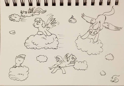 Ponytober #25 High in the clouds