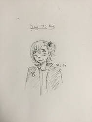 Inktober day 7: shy (Yachi Hitoka)