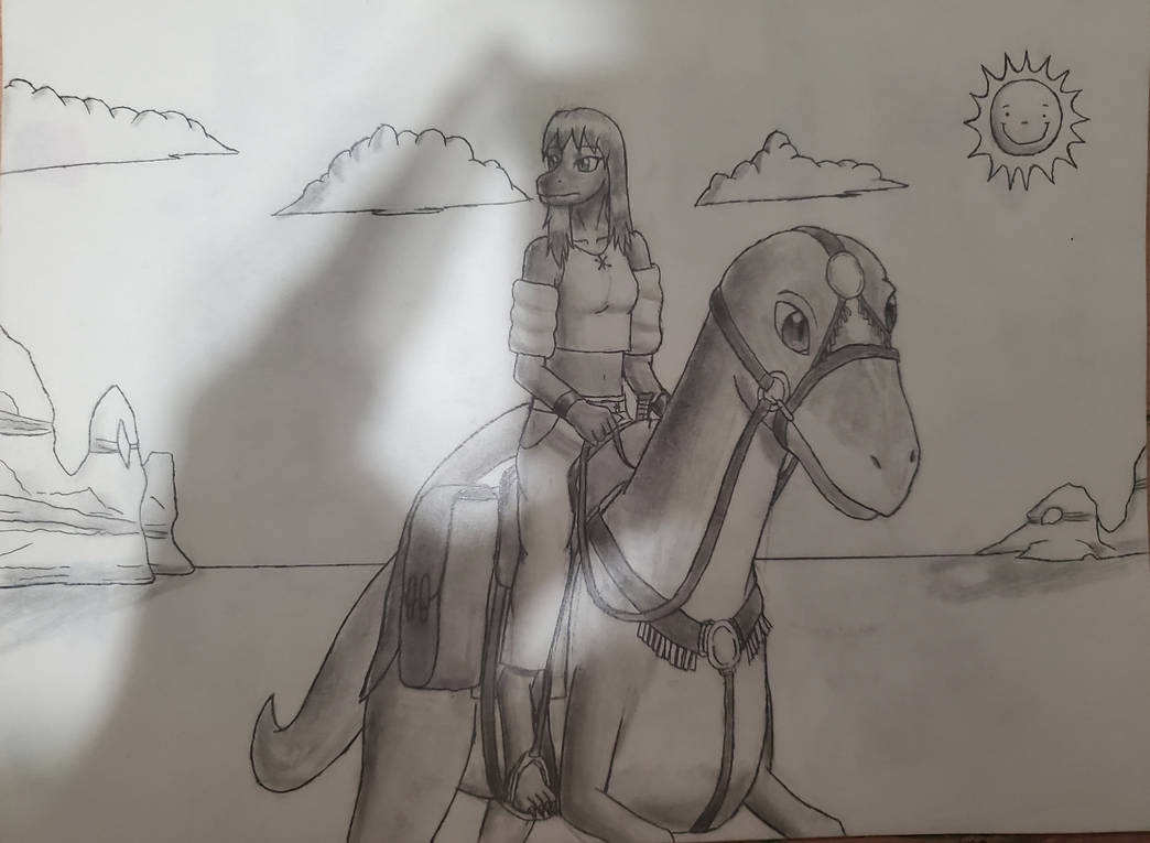 Blue Raptor Drawing Riding Liz riding a raptor by EthanMcMath99 on DeviantArt