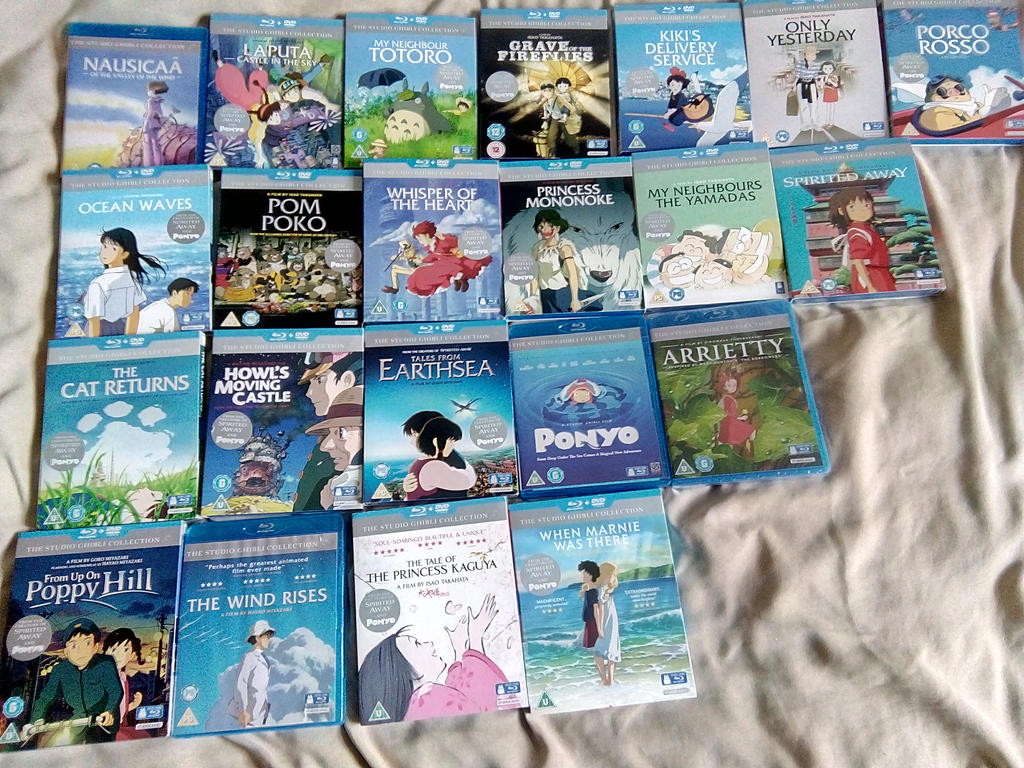 My Studio Ghibli Blu Ray Collection by a0040pc on DeviantArt
