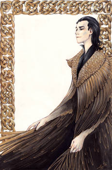 Loki with feather Cloak