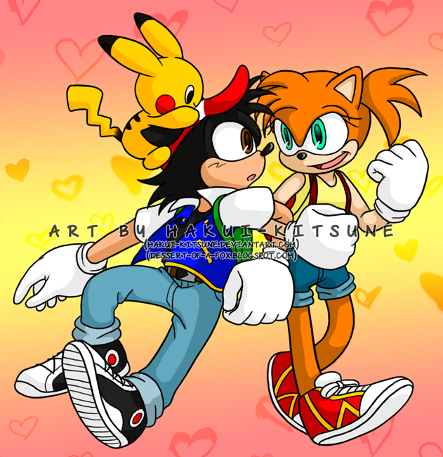 sonic and pokemon black, white x by Aquamimi123 on DeviantArt