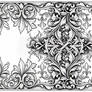 design tracery calligraphic foliage rococo lineart